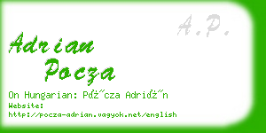 adrian pocza business card